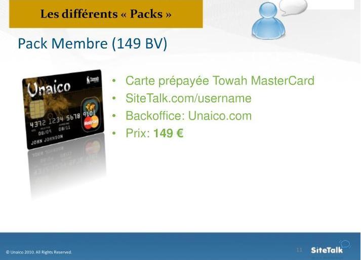 LE PACK A 146 EUROS
