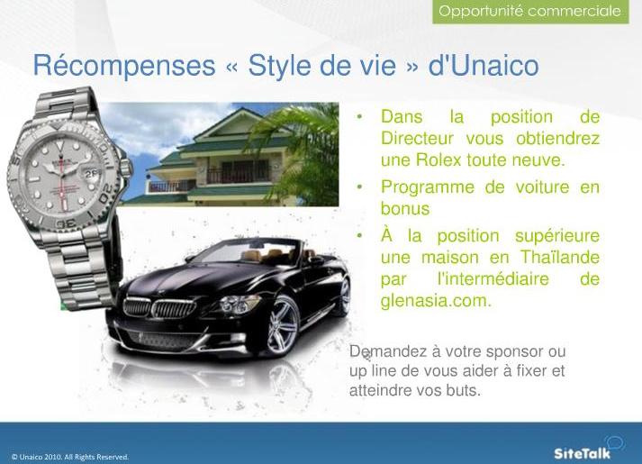 LES RECOMPENSES D'UNAICO