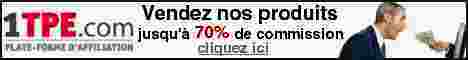1TPE.com Vendez nos produits, jusqu'a 70% de commissions